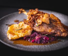 roast goose, food, czech cuisine