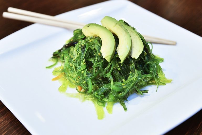 food, salad, wakame, cooking, seaweed, seaweed, seaweed, seaweed, seaweed, seaweed