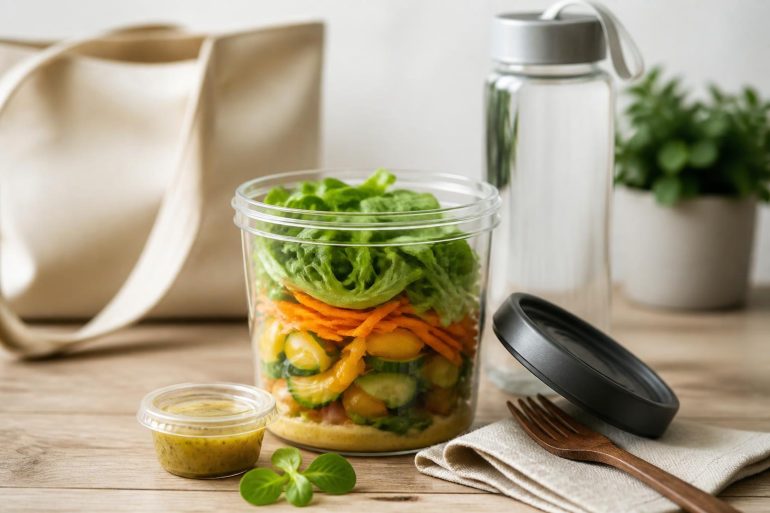 Salat to go richtig verpacken: So bleibt er frisch und knackig